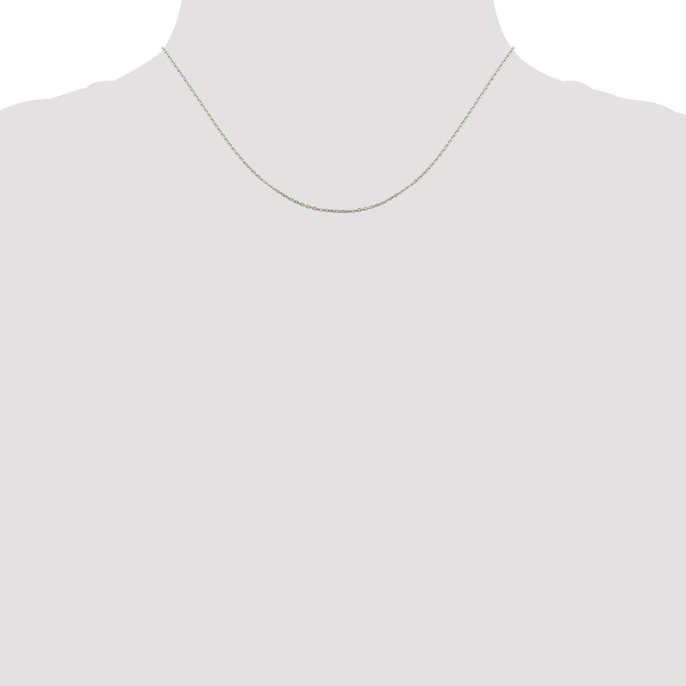 16 Inch Sterling Silver 1mm Flat Link Cable Chain Necklace
