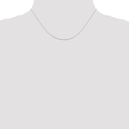 16 Inch Sterling Silver 1mm Flat Link Cable Chain Necklace