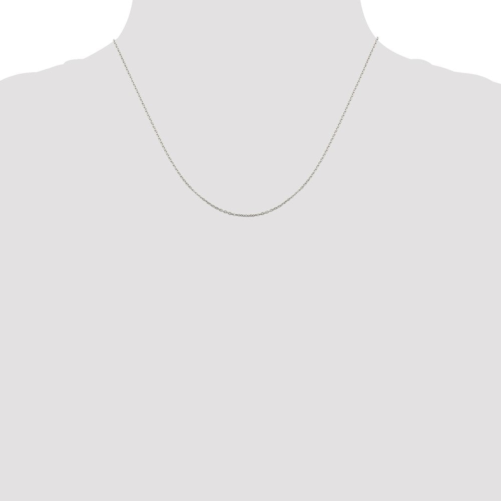 18 Inch Sterling Silver 1mm Flat Link Cable Chain W/2In Ext.