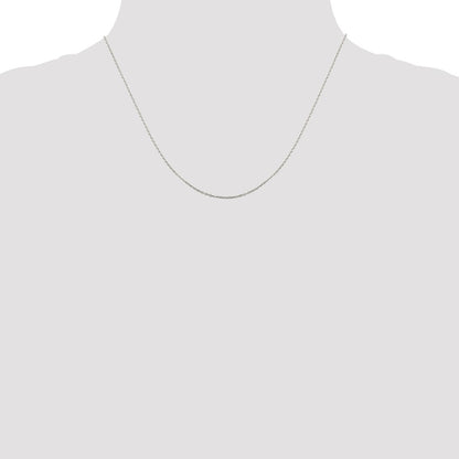 18 Inch Sterling Silver 1mm Flat Link Cable Chain W/2In Ext.
