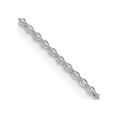 16 Inch Sterling Silver 1mm Flat Link Cable Chain Necklace