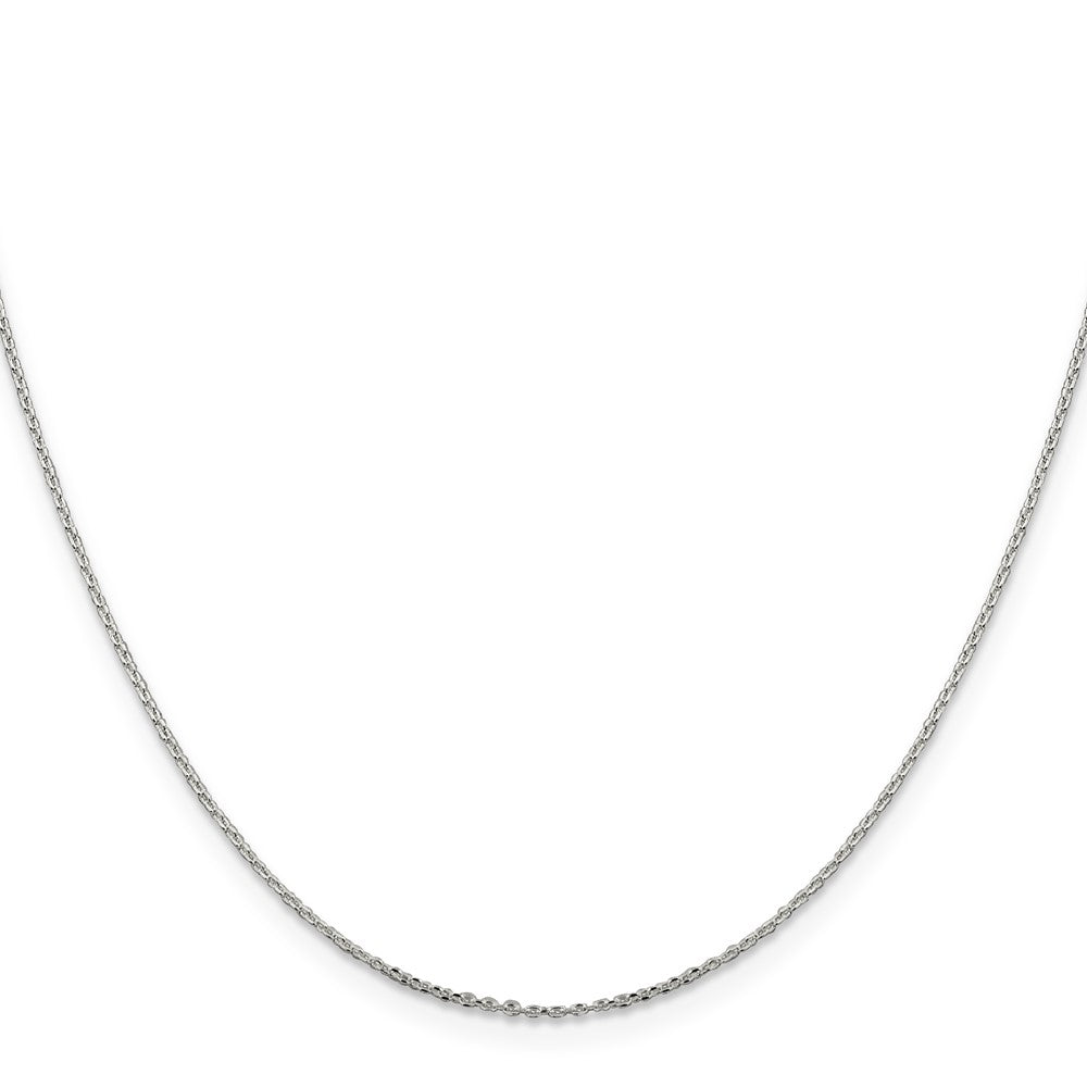 22 Inch Sterling Silver .95mm Diamond-Cut Forzantina Cable Chain W/4In Ext.