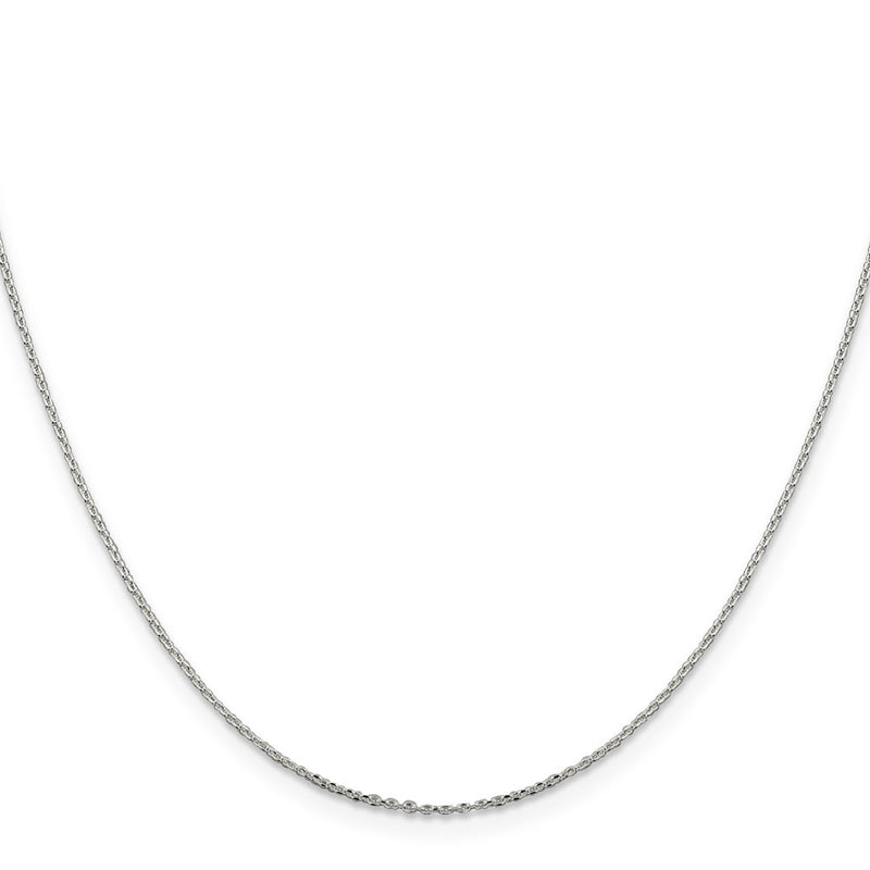 22 Inch Sterling Silver .95mm Diamond-Cut Forzantina Cable Chain W/4In Ext.
