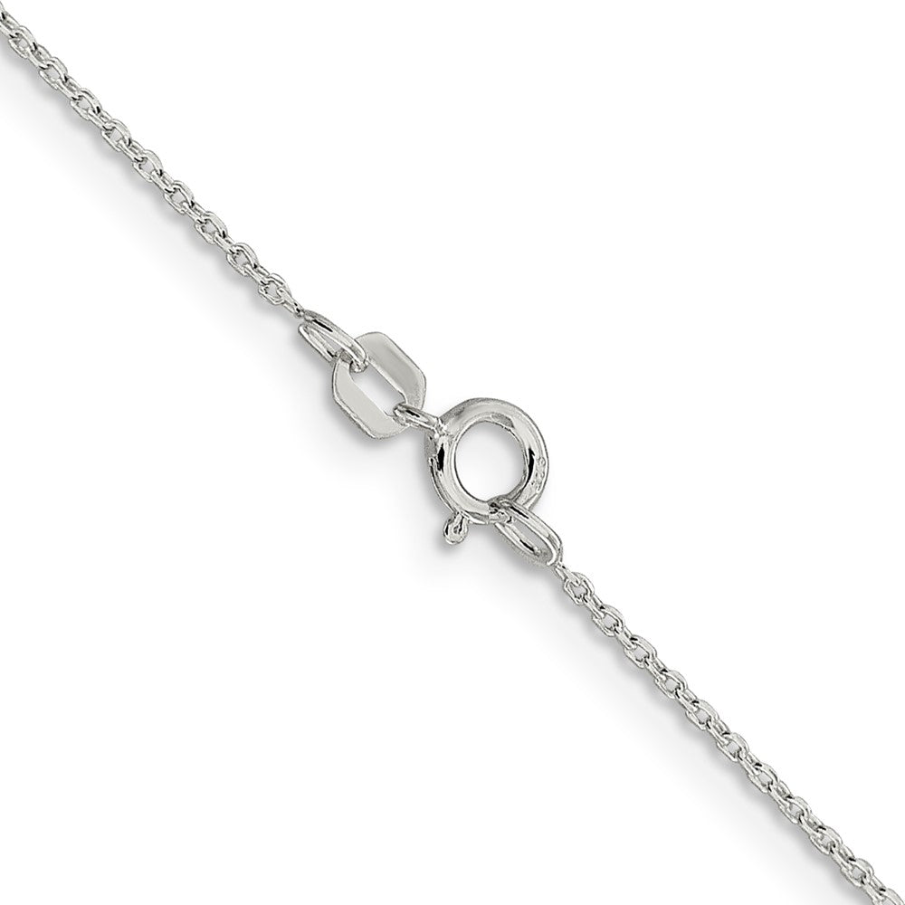 24 Inch Sterling Silver .95mm Diamond-Cut Forzantina Cable Chain Necklace