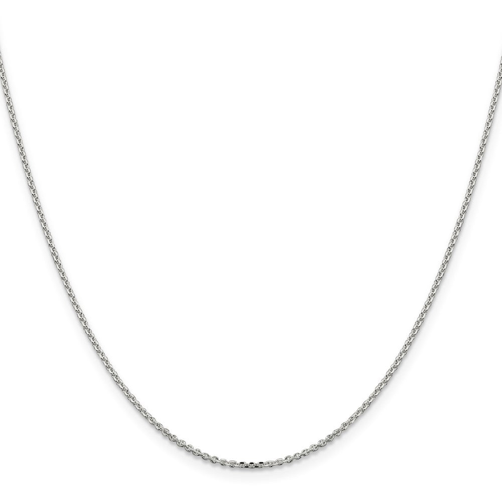 16 Inch Sterling Silver 1.4mm Diamond-Cut Forzantina Cable Chain Necklace