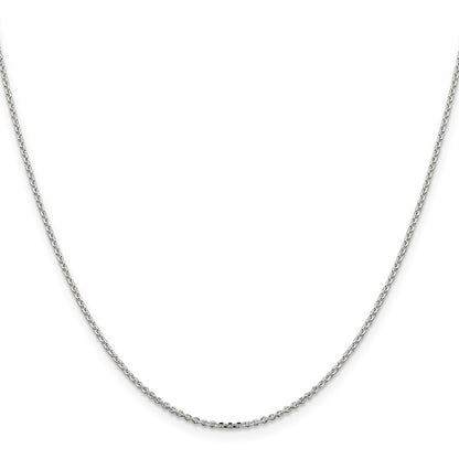16 Inch Sterling Silver 1.4mm Diamond-Cut Forzantina Cable Chain Necklace