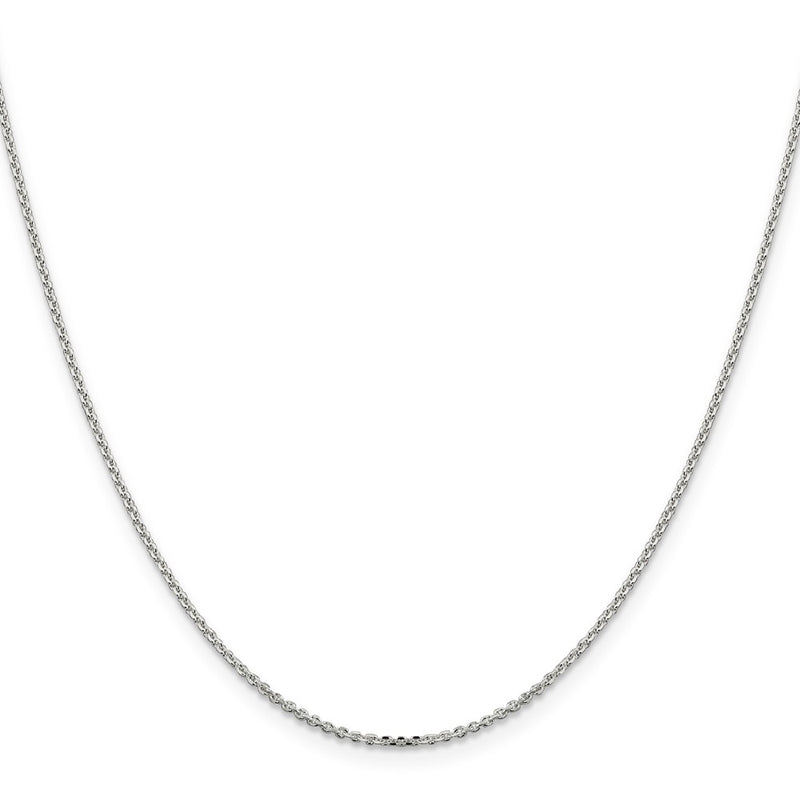 26 Inch Sterling Silver 1.4mm Diamond-Cut Forzantina Cable Chain Necklace