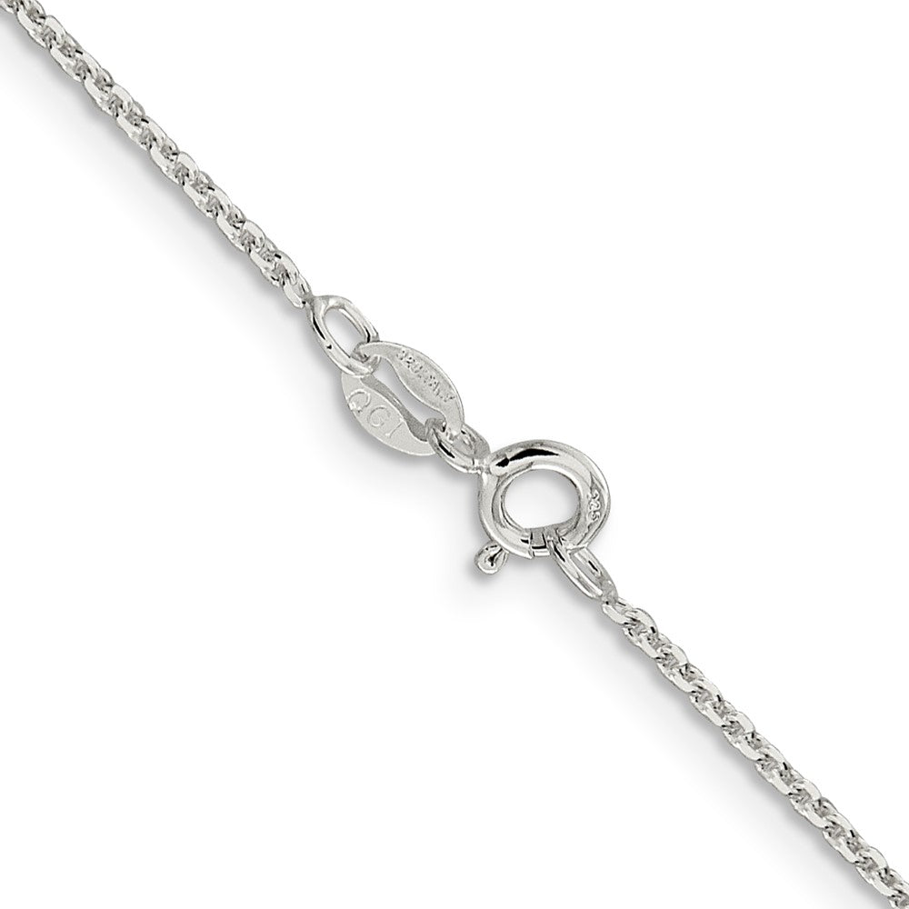 18 Inch Sterling Silver 1.4mm Diamond-Cut Forzantina Cable Chain Necklace