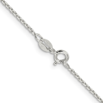18 Inch Sterling Silver 1.4mm Diamond-Cut Forzantina Cable Chain Necklace