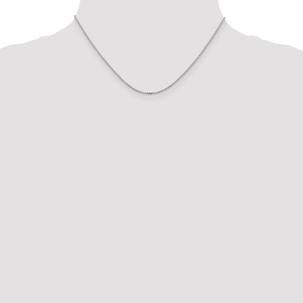 16 Inch Sterling Silver 1.4mm Diamond-Cut Forzantina Cable Chain Necklace