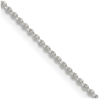 18 Inch Sterling Silver 1.4mm Diamond-Cut Forzantina Cable Chain Necklace