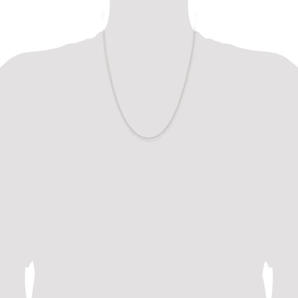 22 Inch Sterling Silver 1.45mm Forzantina Cable Chain Necklace