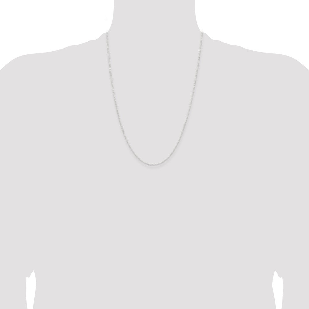 24 Inch Sterling Silver 1.45mm Forzantina Cable Chain Necklace