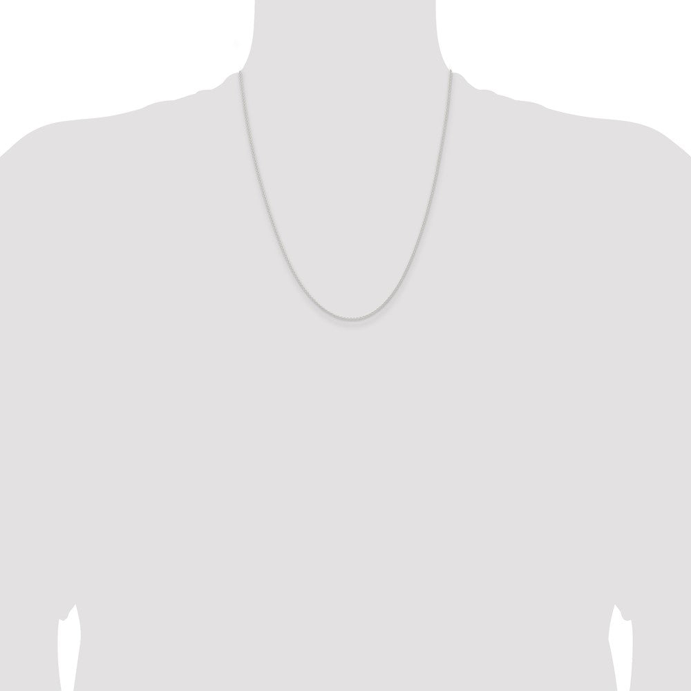 22 Inch Sterling Silver 1.6mm Forzantina Cable Chain Necklace