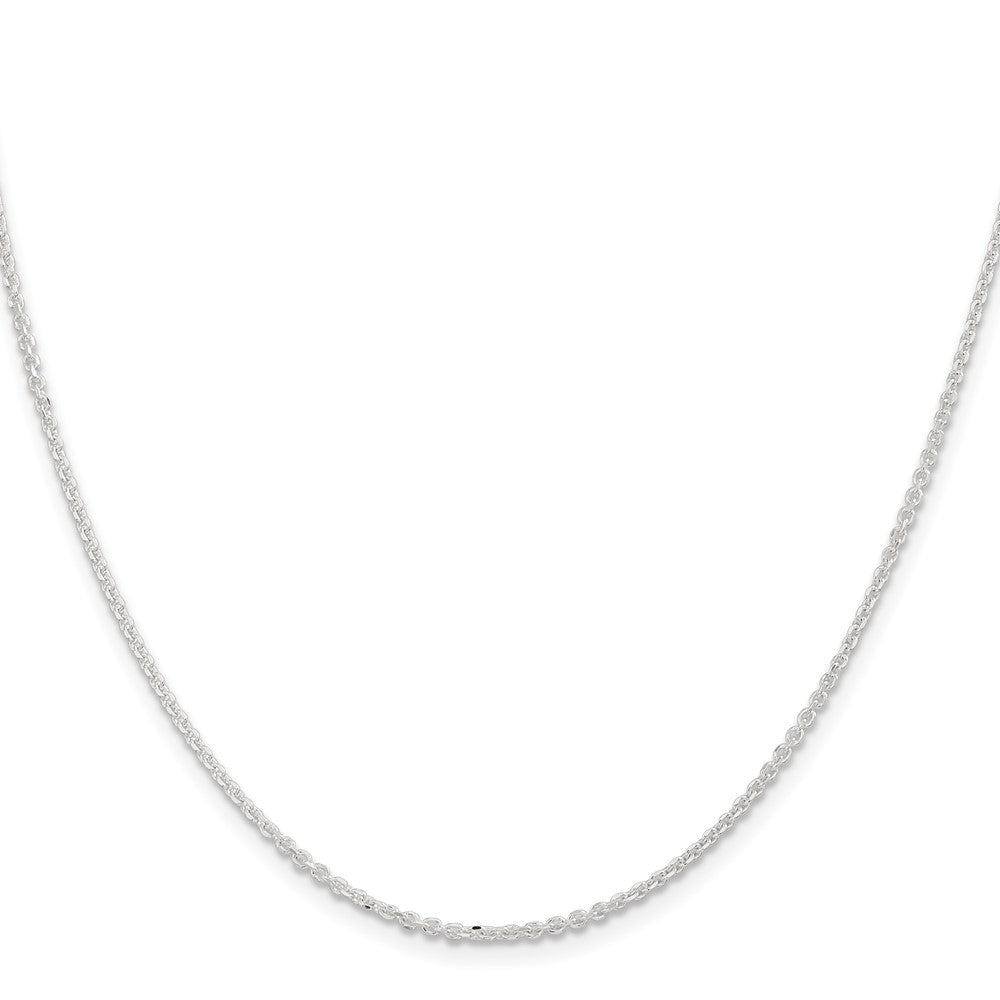 24 Inch Sterling Silver 1.85mm Diamond-Cut Forzantina Cable Chain Necklace