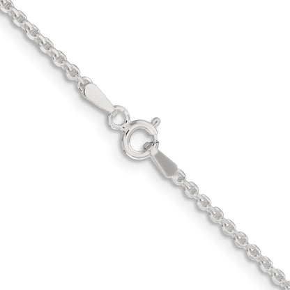 24 Inch Sterling Silver 1.85mm Diamond-Cut Forzantina Cable Chain Necklace