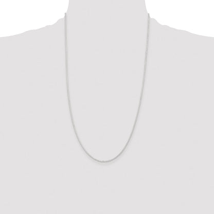 26 Inch Sterling Silver 1.85mm Diamond-Cut Forzantina Cable Chain Necklace