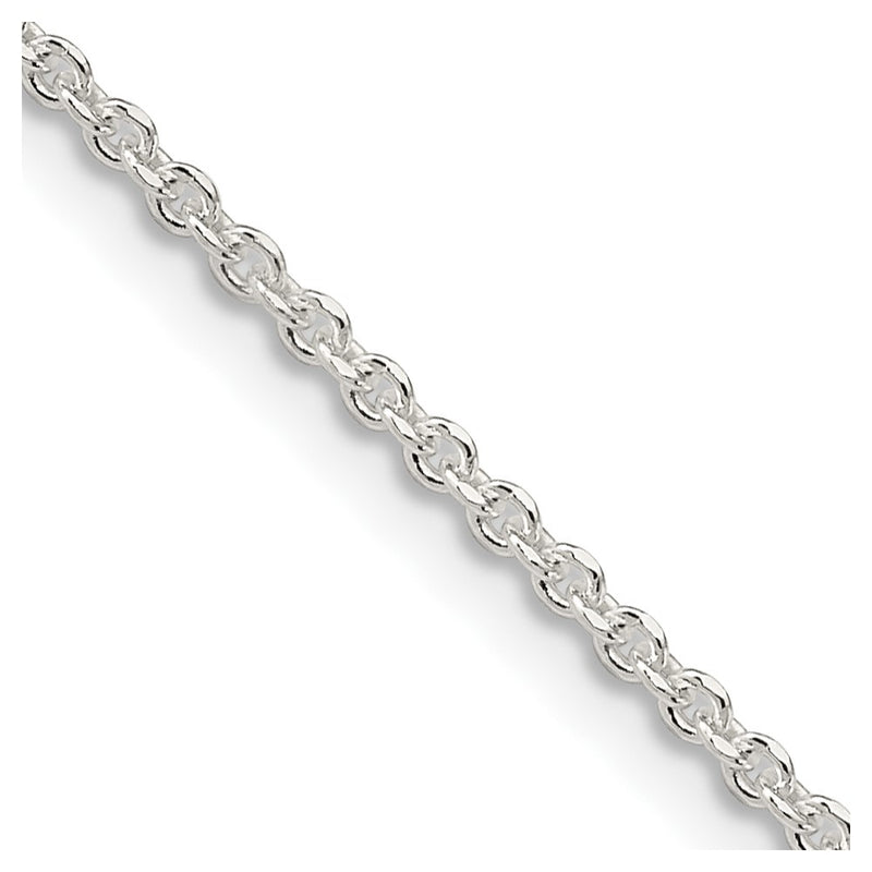 26 Inch Sterling Silver 1.85mm Diamond-Cut Forzantina Cable Chain Necklace