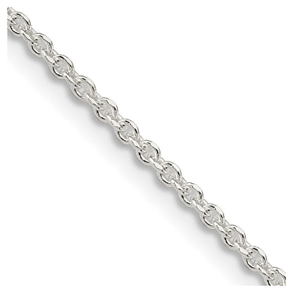 16 Inch Sterling Silver 1.85mm Diamond-Cut Forzantina Cable Chain Necklace