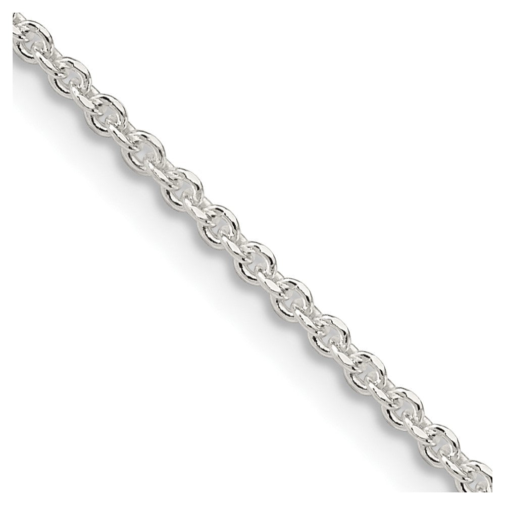 24 Inch Sterling Silver 1.85mm Diamond-Cut Forzantina Cable Chain Necklace