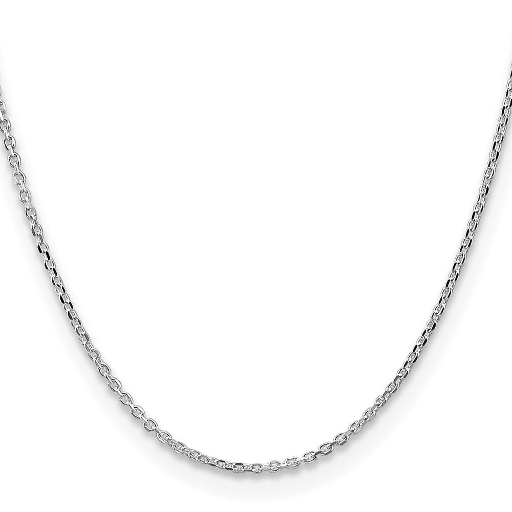 16 Inch Sterling Silver 2.1mm Diamond-Cut Forzantina Cable Chain Necklace