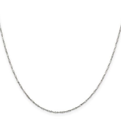 18 Inch Sterling Silver 1.4mm Twisted Serpentine Chain Necklace