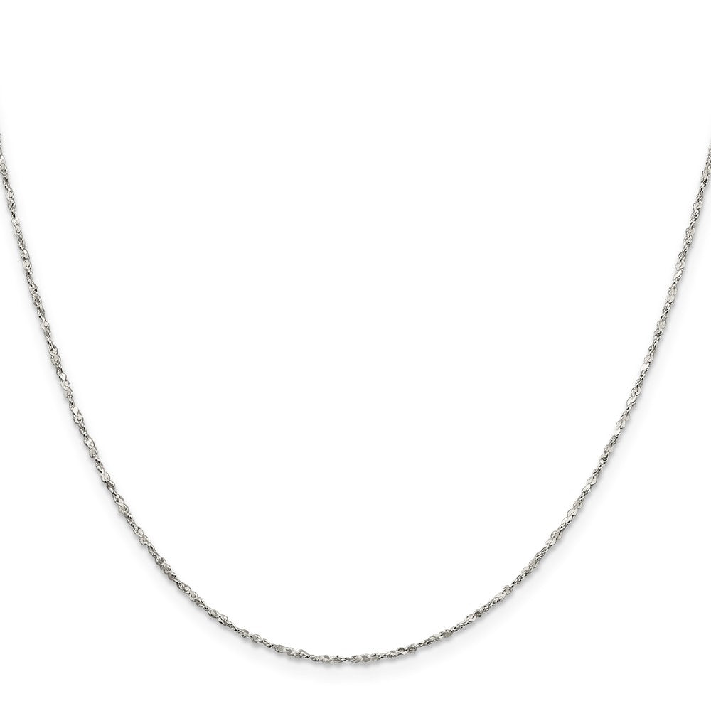 16 Inch Sterling Silver 1.4mm Twisted Serpentine Chain Necklace