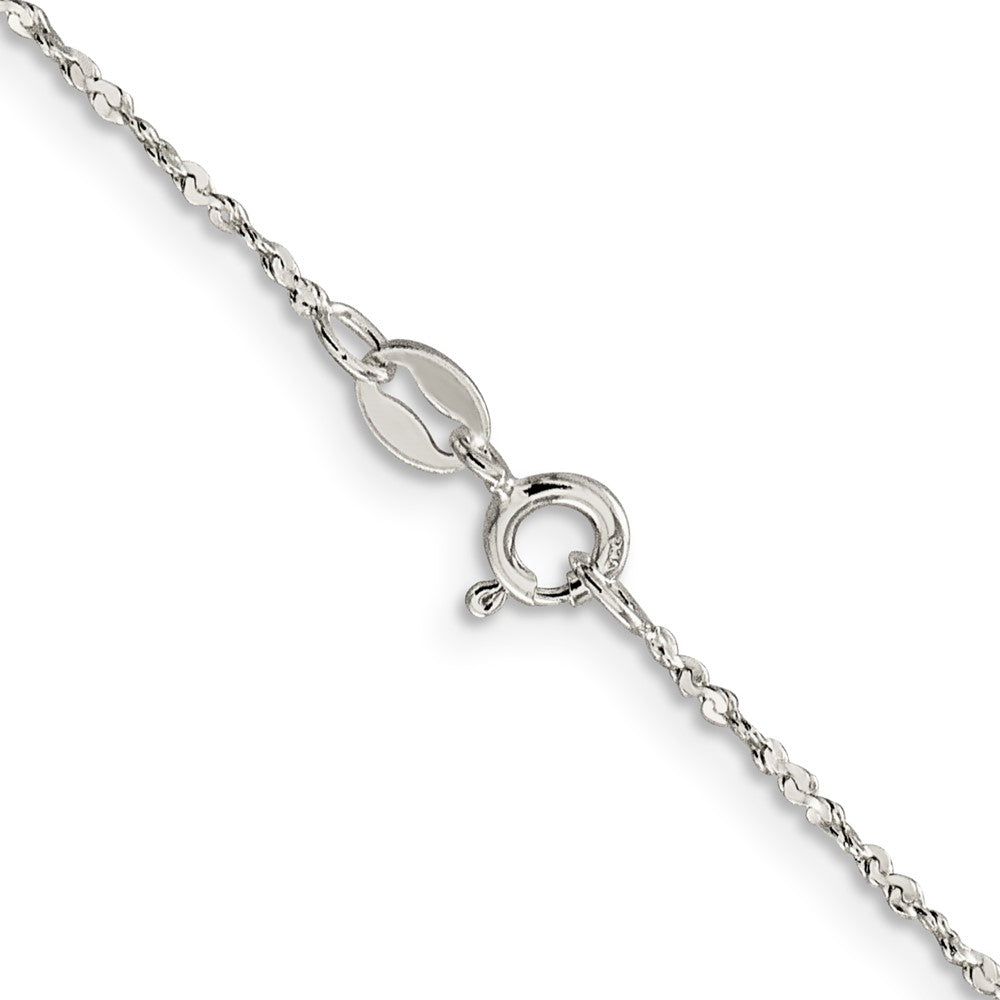 16 Inch Sterling Silver 1.4mm Twisted Serpentine Chain Necklace