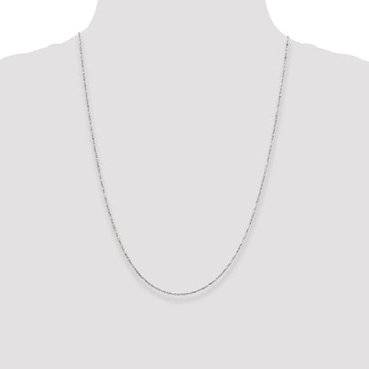 24 Inch Sterling Silver 1.4mm Twisted Serpentine Chain Necklace
