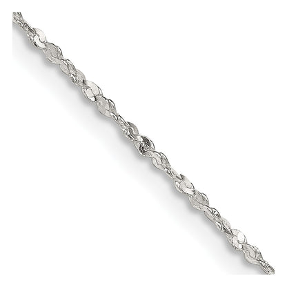 16 Inch Sterling Silver 1.4mm Twisted Serpentine Chain Necklace