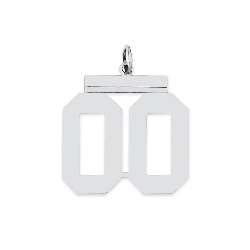 Sterling Silver Large Polished Number 00