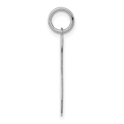 Sterling Silver Silver/Rhodium-Plated Polished Number 5 Charm