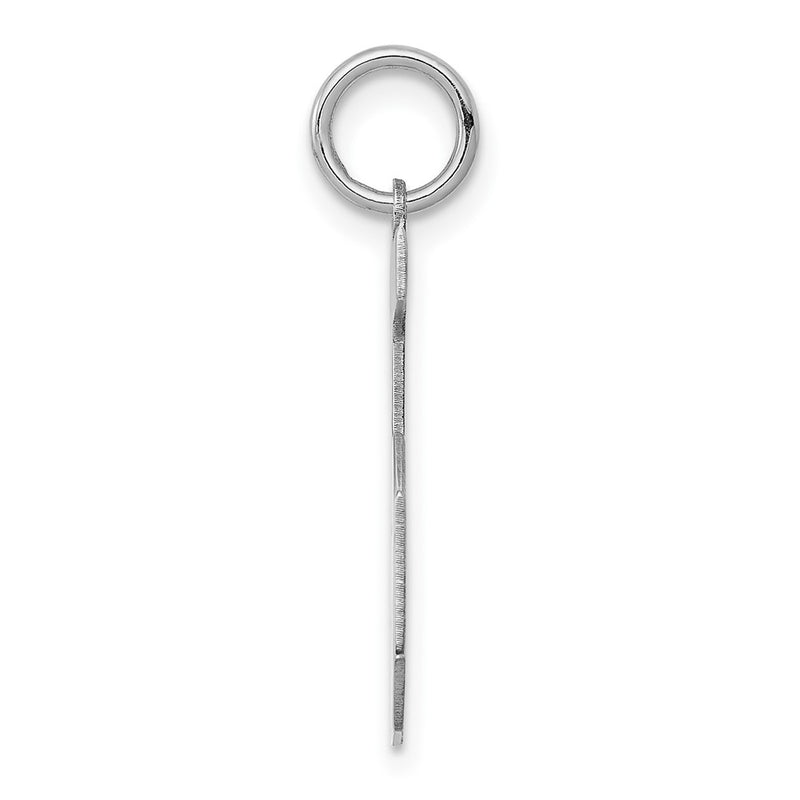 Sterling Silver Silver/Rhodium-Plated Polished Number 5 Charm