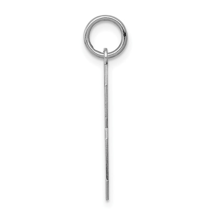 Sterling Silver Silver/Rhodium-Plated Polished Number 8 Charm