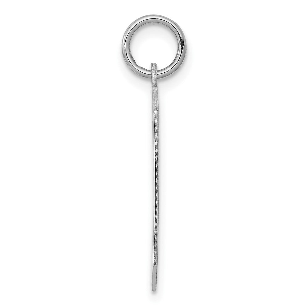 Sterling Silver Silver/Rhodium-Plated Polished Number 9 Charm