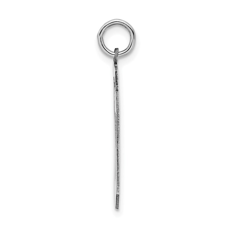 Sterling Silver Silver/Rhodium-Plated Polished Number 20 Charm