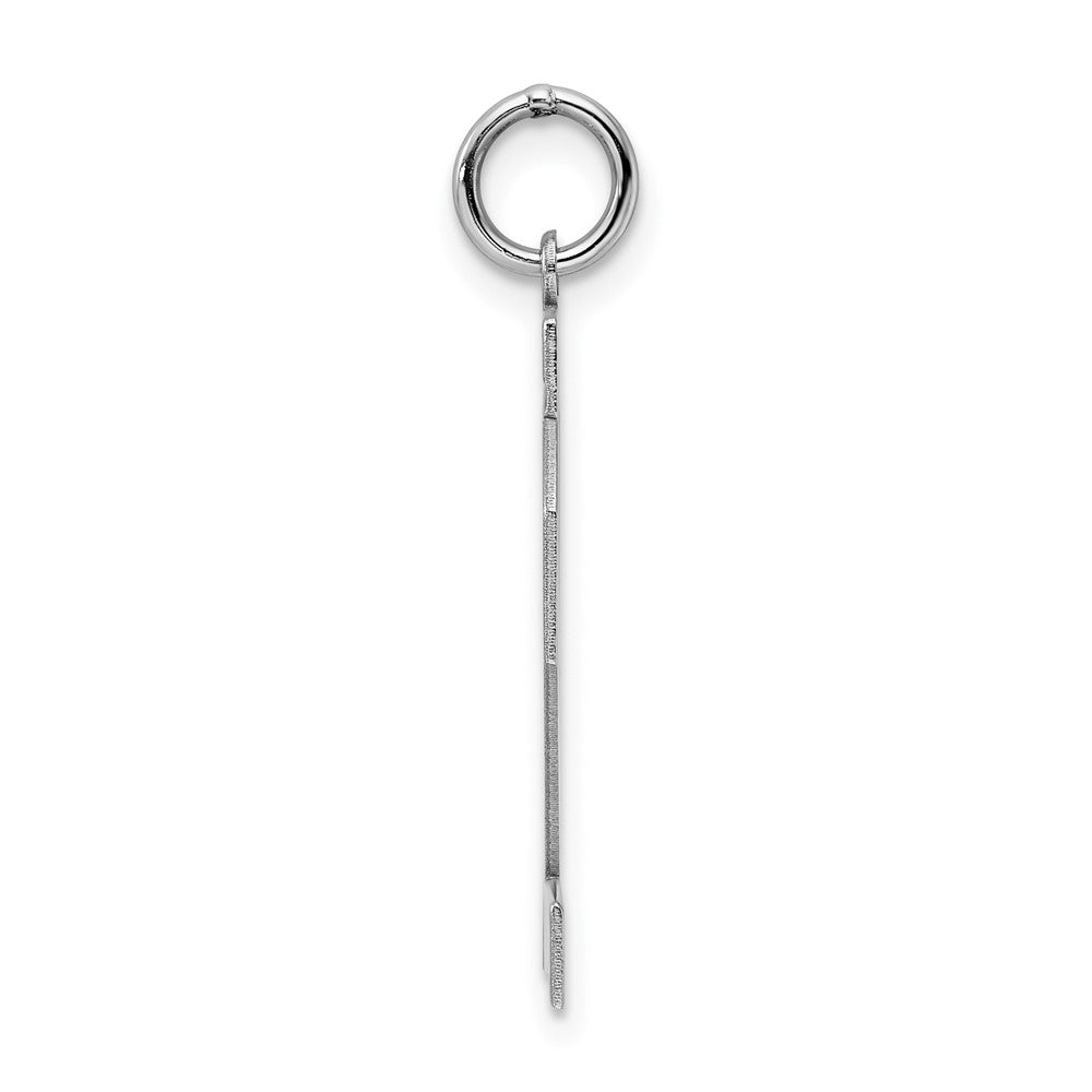Sterling Silver Silver/Rhodium-Plated Polished Number 22 Charm