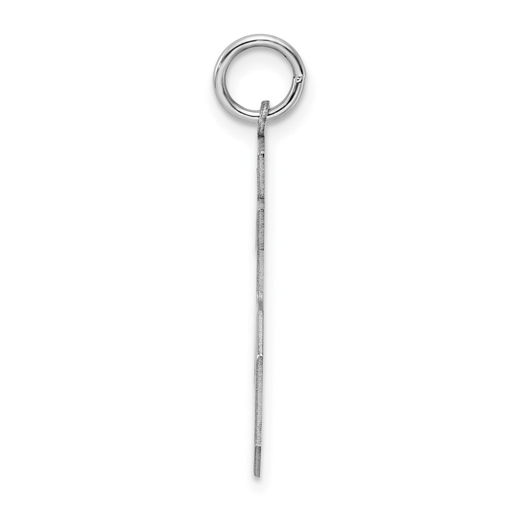 Sterling Silver Silver/Rhodium-Plated Polished Number 25 Charm