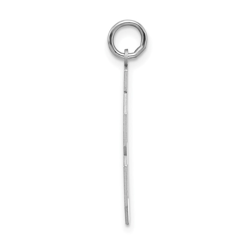 Sterling Silver Silver/Rhodium-Plated Polished Number 48 Charm