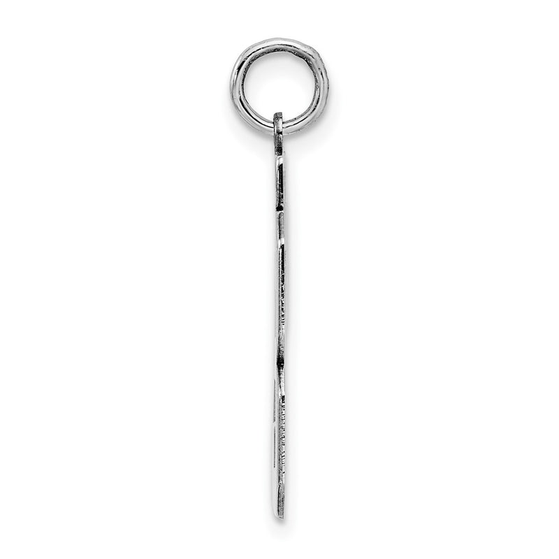 Sterling Silver Silver/Rhodium-Plated Polished Number 93 Charm