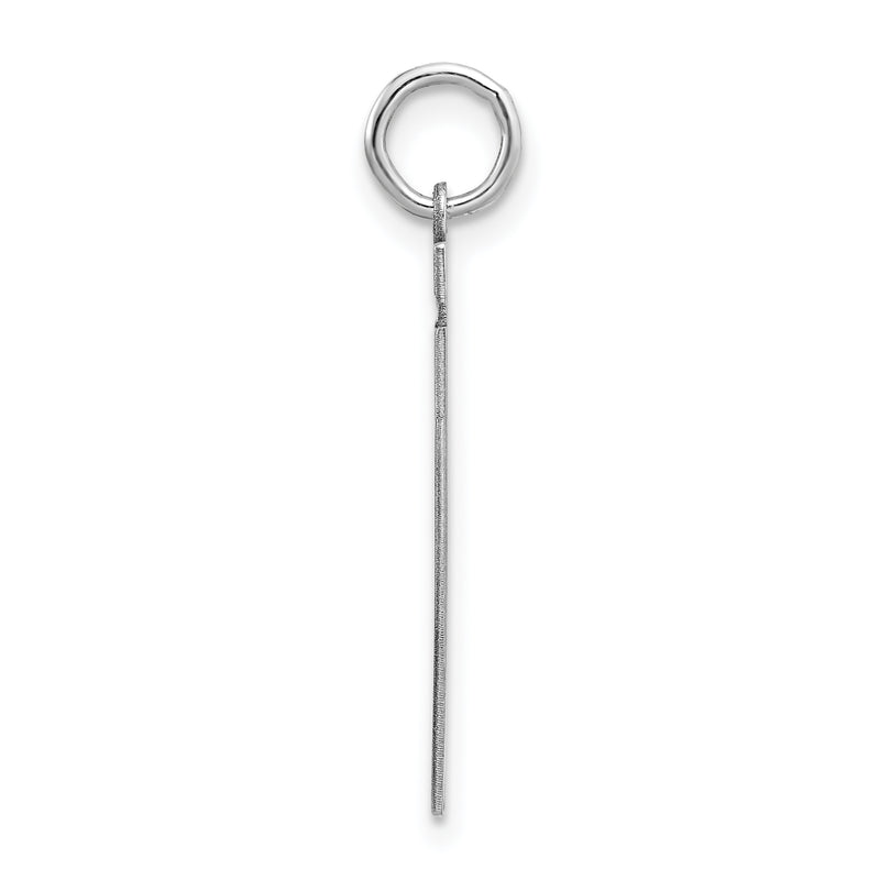Sterling Silver Silver/Rhodium-Plated Polished Number 97 Charm
