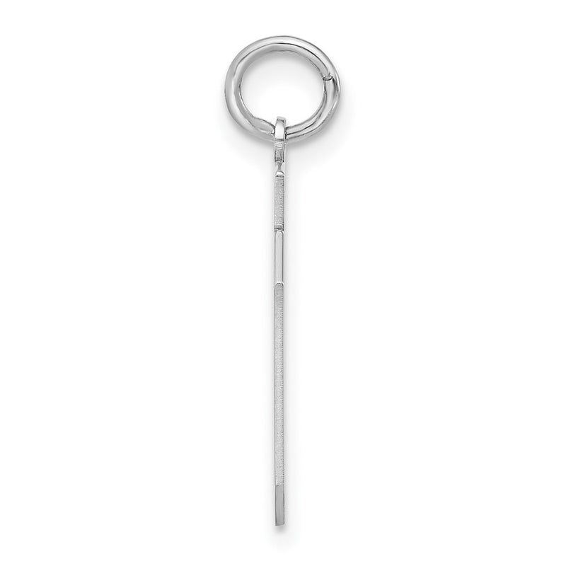 Sterling Silver Polished & Laser Cut Medium Number 05 W/Top Charm