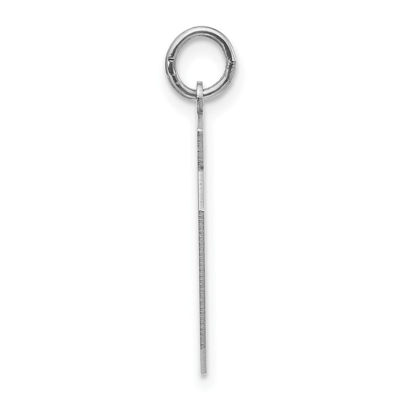 Sterling Silver Polished & Lasered Medium Number 07 W/Top Charm