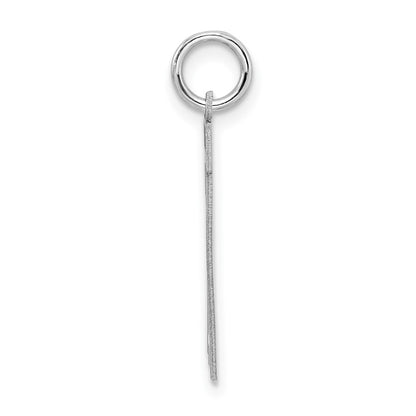 Sterling Silver Silver/Rhodium-Plated Satin Number 11 Charm