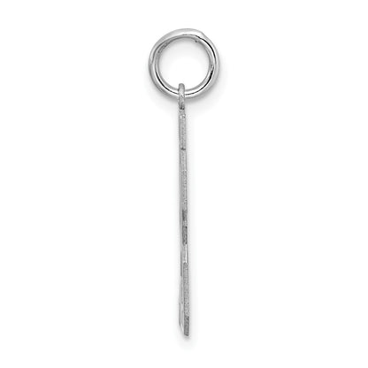 Sterling Silver Silver/Rhodium-Plated Satin Number 23 Charm