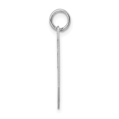 Sterling Silver Silver/Rhodium-Plated Satin Number 30 Charm