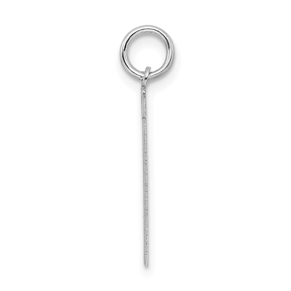 Sterling Silver Silver/Rhodium-Plated Satin Number 31 Charm