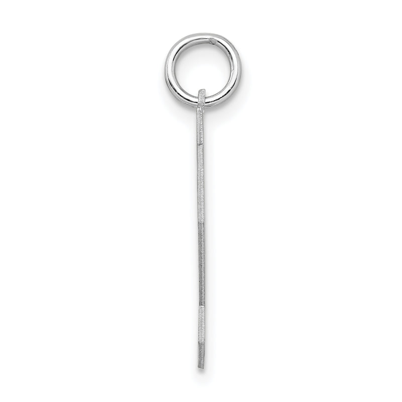 Sterling Silver Silver/Rhodium-Plated Satin Number 32 Charm