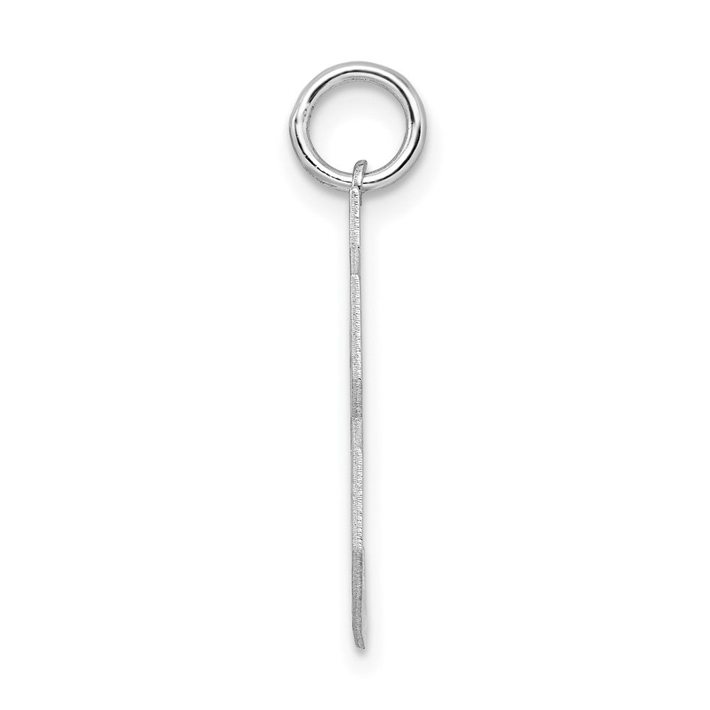 Sterling Silver Silver/Rhodium-Plated Satin Number 33 Charm