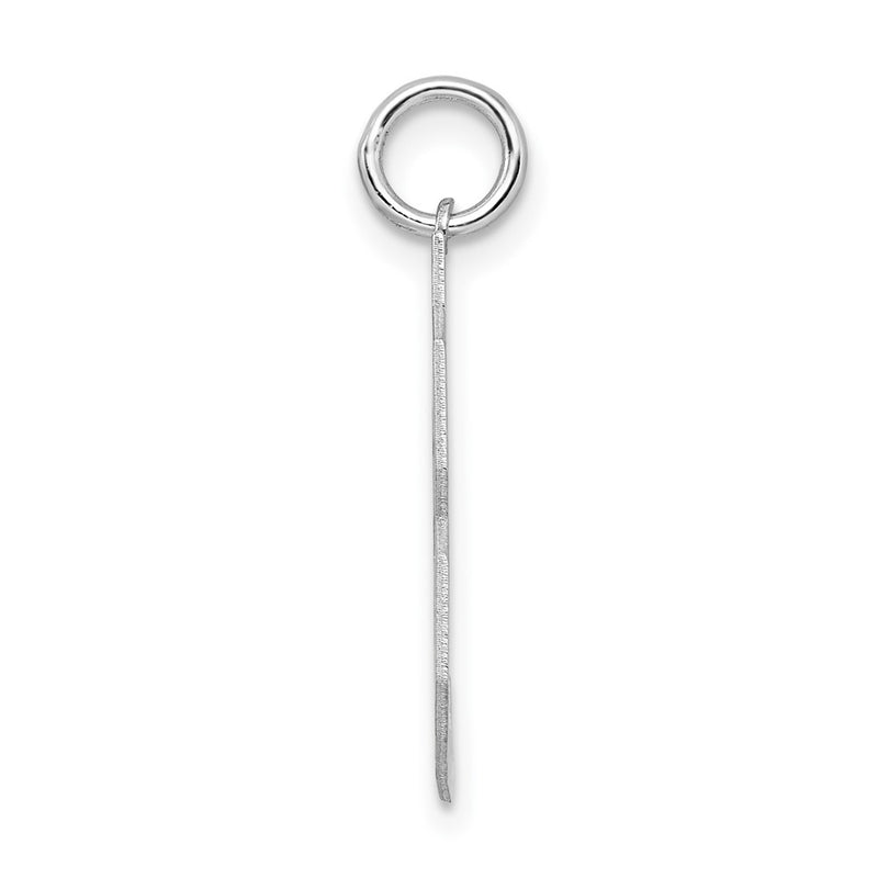 Sterling Silver Silver/Rhodium-Plated Satin Number 33 Charm